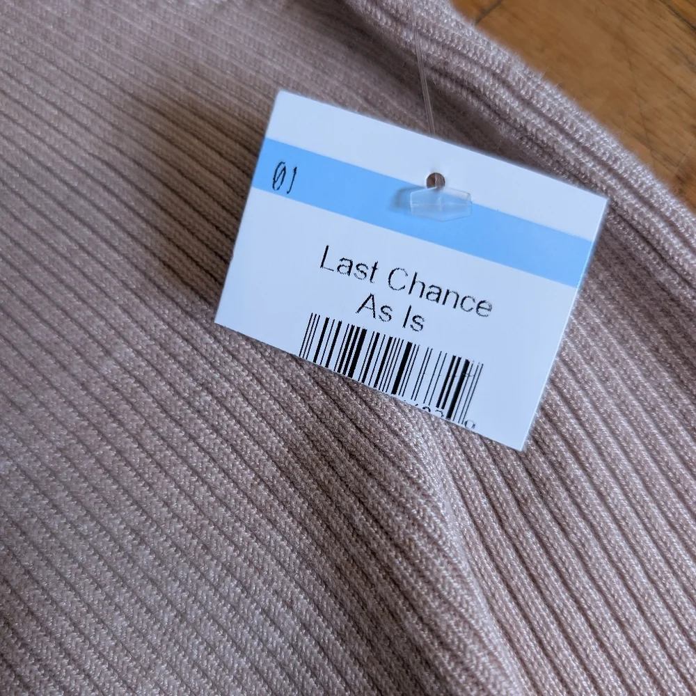 Cotton Emporium Light Pink Ribbed Tank Top Large - Picture 7 of 7